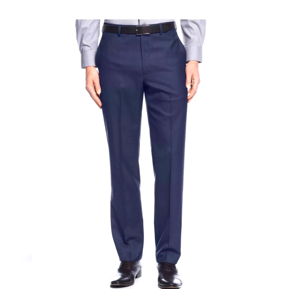 Calvin Klein Pants New Mens Dress Pants Navy Blue Slim Fit 333